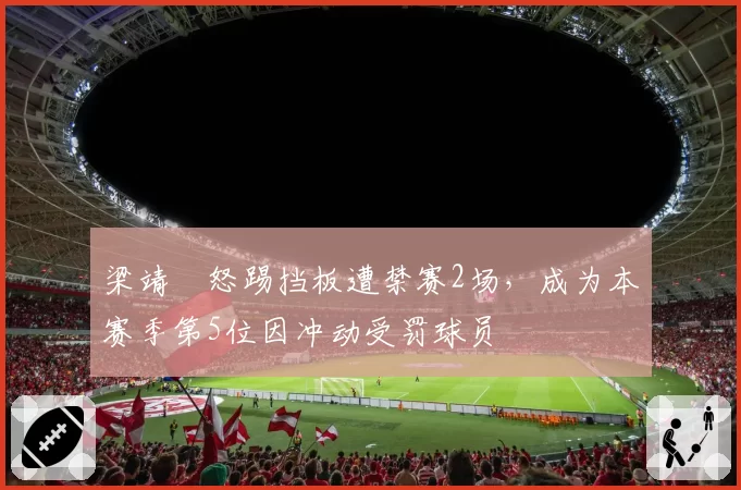 梁靖崑怒踢挡板遭禁赛2场，成为本赛季第5位因冲动受罚球员